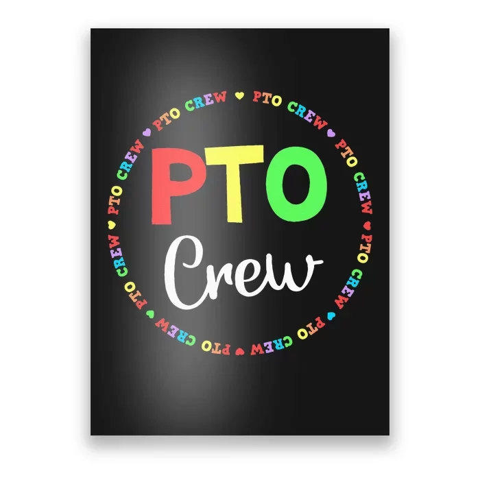 PTO Crew Back to School Matching Group Tee Parent Teacher Poster