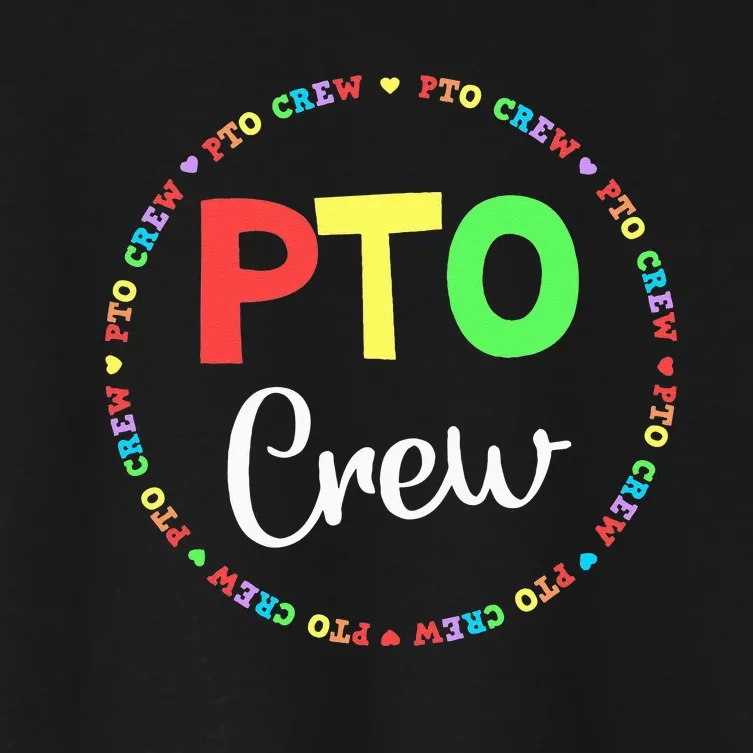 PTO Crew Back to School Matching Group Tee Parent Teacher Women's Crop Top Tee