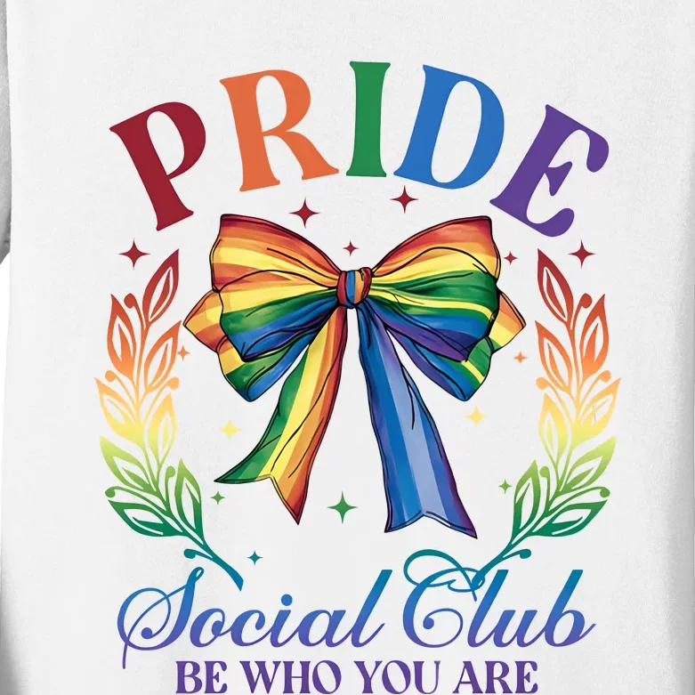 Pride Coquette Bow Be Who You Are Lgbt Pride Kids Long Sleeve Shirt