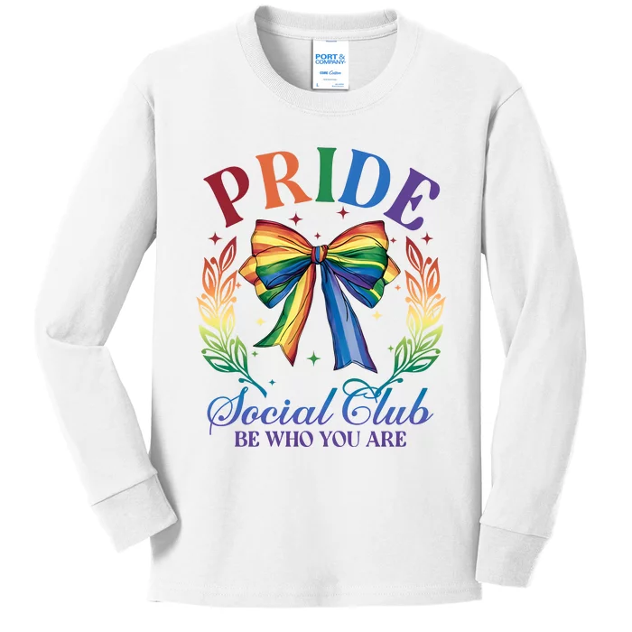 Pride Coquette Bow Be Who You Are Lgbt Pride Kids Long Sleeve Shirt