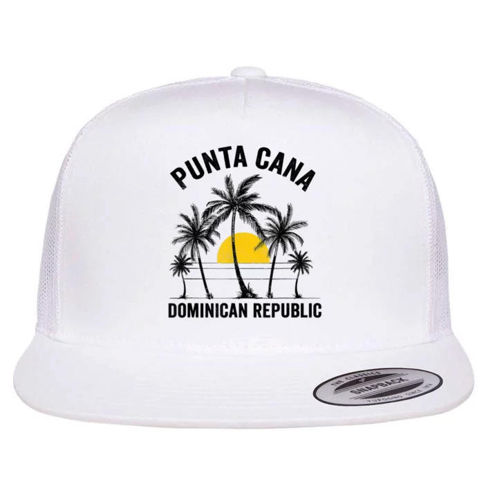 Punta Cana Beach Souvenir Rd Dominican Republic Flat Bill Trucker Hat