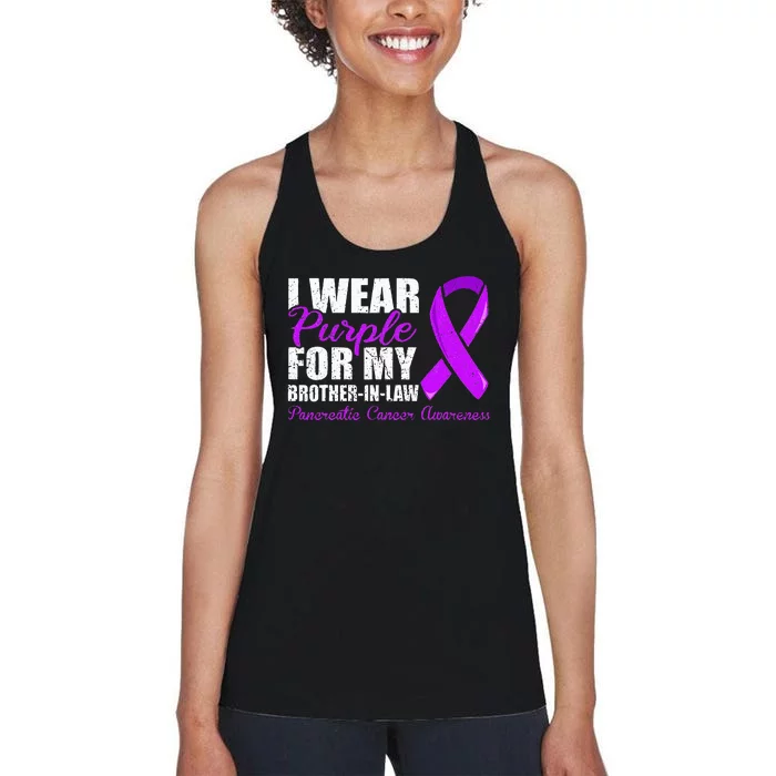 Pancreatic Cancer Brother In Law Pancreatic Cancer Women's Racerback Tank