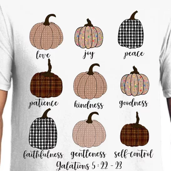 Pumpkins Christian Bible Verse Halloween Autumn Thanksgiving Pajama Set