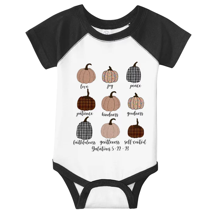 Pumpkins Christian Bible Verse Halloween Autumn Thanksgiving Infant Baby Jersey Bodysuit