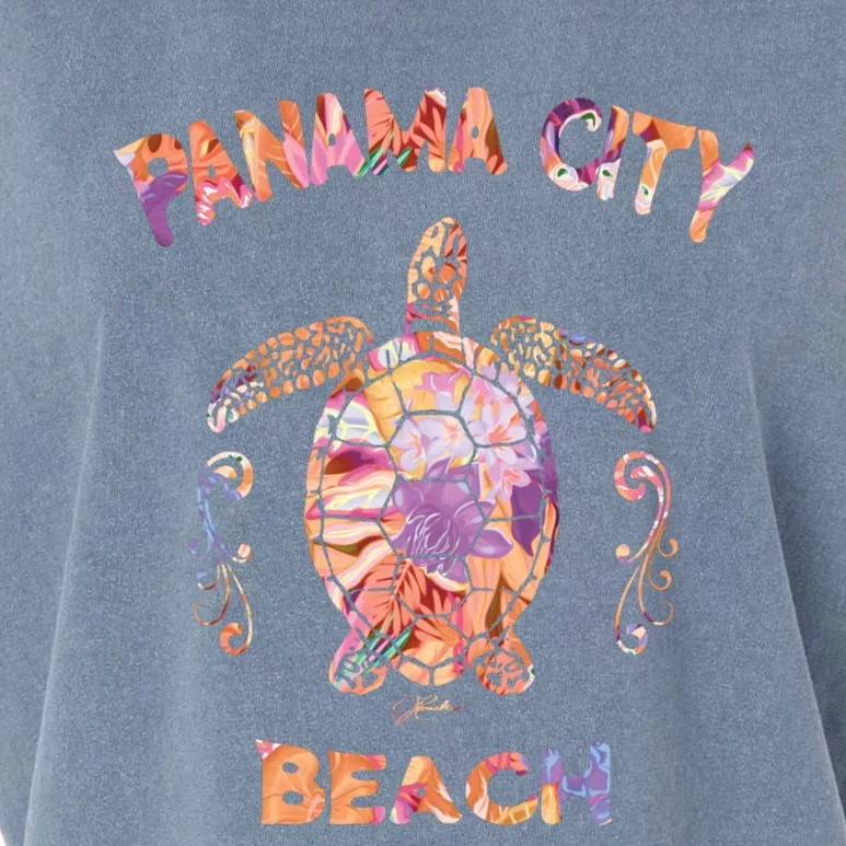 Panama City Beach Florida Sea Turtle Gift Garment-Dyed Women's Muscle Tee