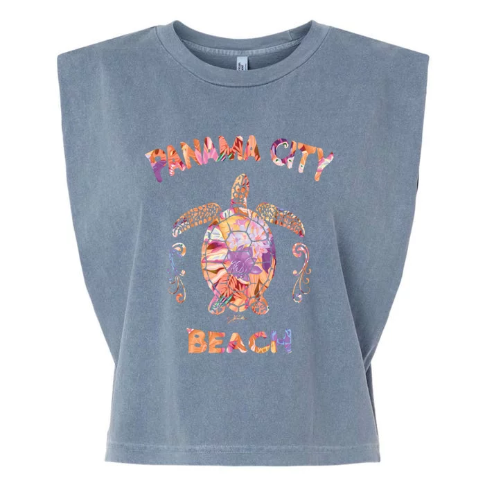 Panama City Beach Florida Sea Turtle Gift Garment-Dyed Women's Muscle Tee