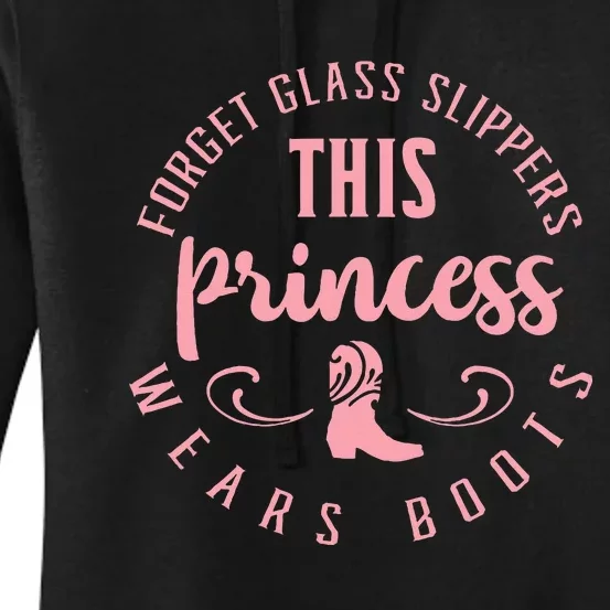 Princess Cowboy Boots Western Cowgirl Women's Pullover Hoodie