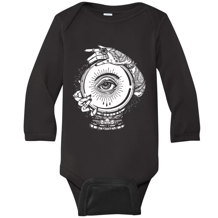 Psychic Crystal Ball Baby Long Sleeve Bodysuit