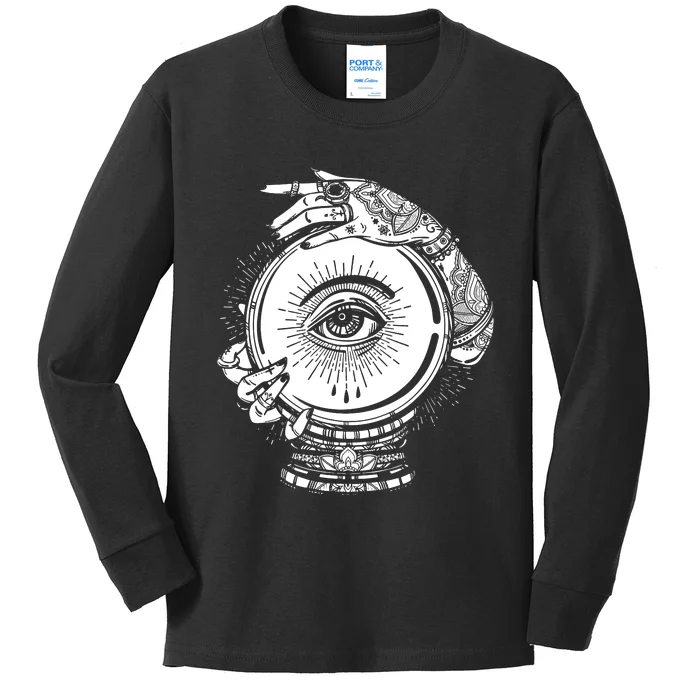 Psychic Crystal Ball Kids Long Sleeve Shirt