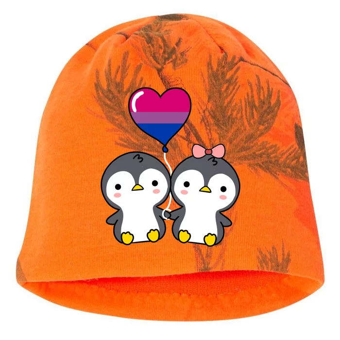 Penguin Couple Bisexual Pride Gift Kati - Camo Knit Beanie