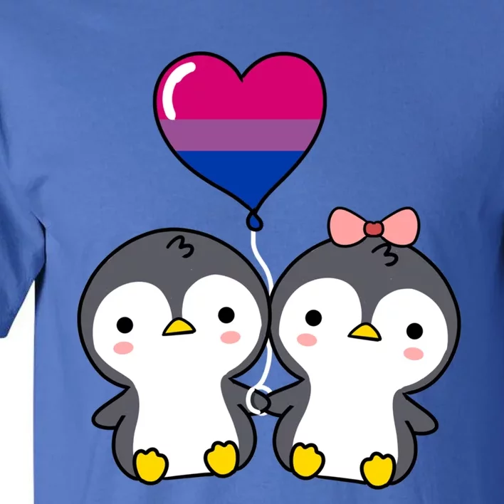 Penguin Couple Bisexual Pride Gift Tall T-Shirt