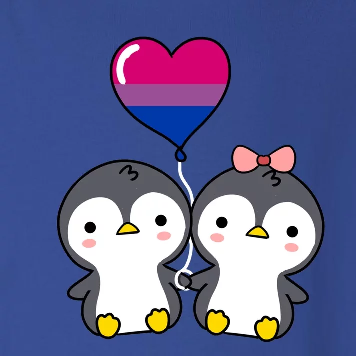 Penguin Couple Bisexual Pride Gift Toddler Long Sleeve Shirt