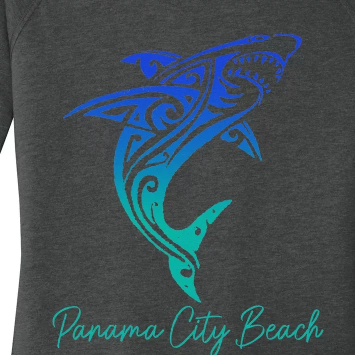 Panama City Beach FL Shark Scuba Diving Surfer Florida Surf Women's Perfect Tri Tunic Long Sleeve Shirt