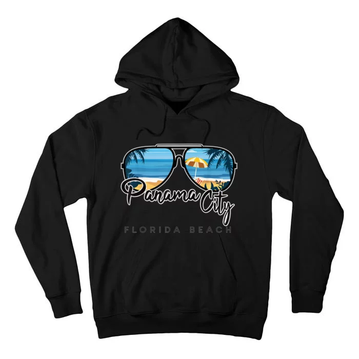 Panama City Beach Florida Palm Tree Sunglasses Souvenir Tall Hoodie