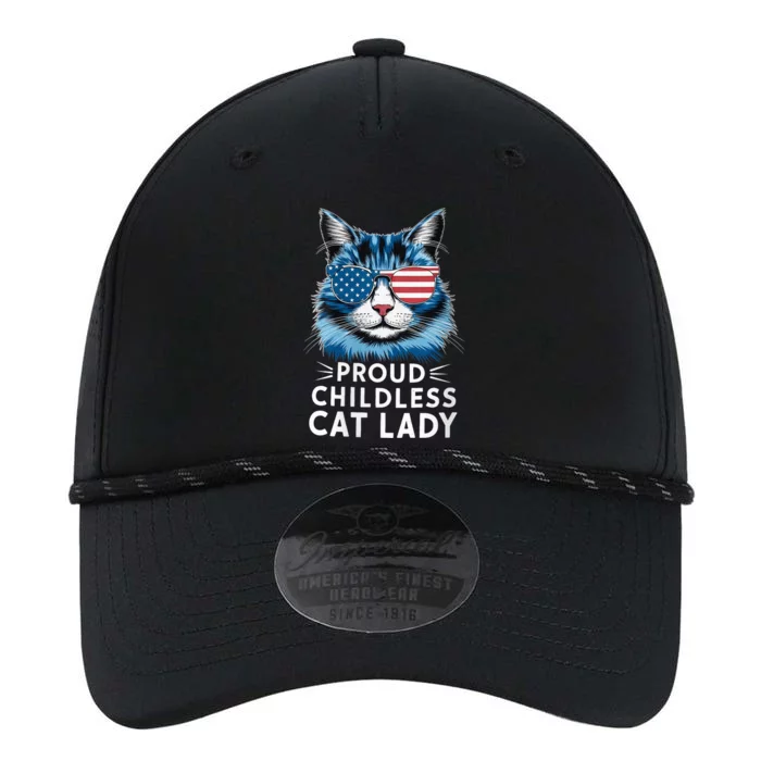 Proud Childless Cat Lady Usa Flag President 2024 Election Kamalaharris Performance The Dyno Cap