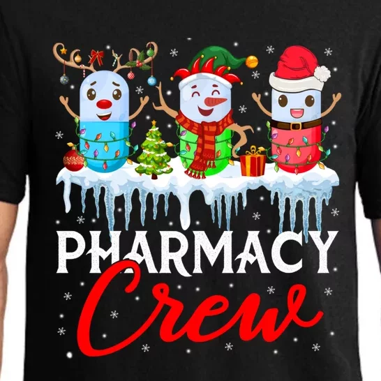 Pharmacy Crew Cute Xmas Lights Santa Reindeer Elf Pharmacist Great Gift Pajama Set