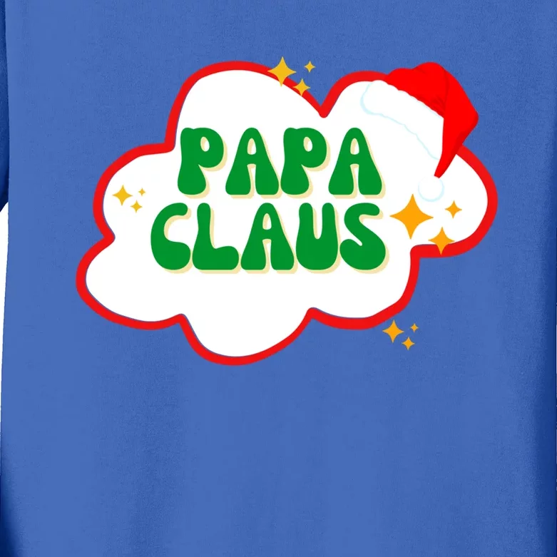 Papa Claus Christmas Gift Kids Long Sleeve Shirt