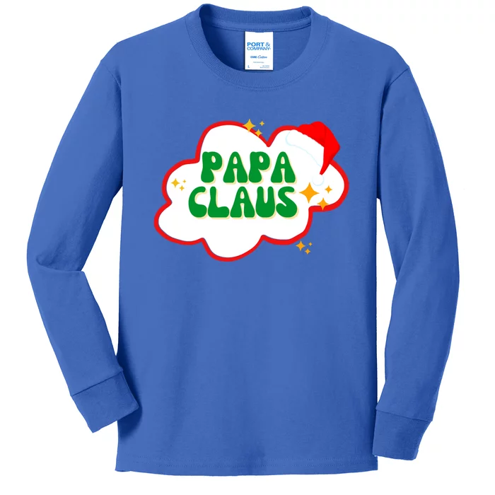 Papa Claus Christmas Gift Kids Long Sleeve Shirt