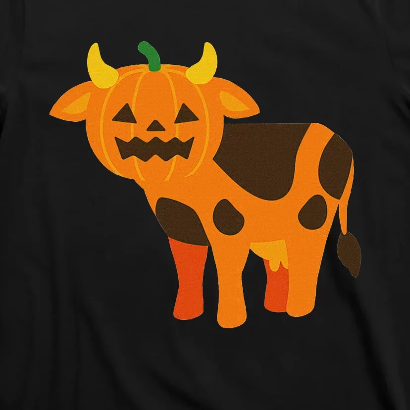 Pumpkin Cow Cute Farm Animal Design T-Shirt