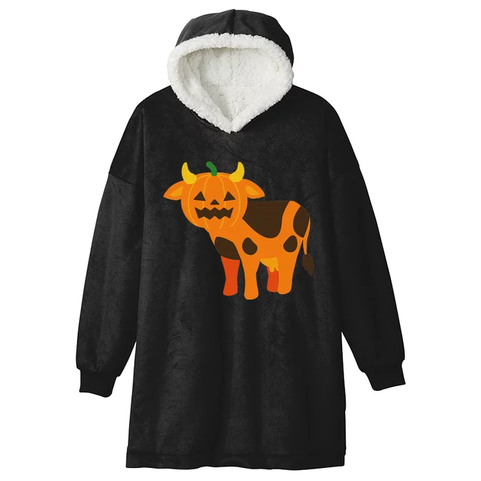 Pumpkin Cow Cute Farm Animal Design Hooded Wearable Blanket