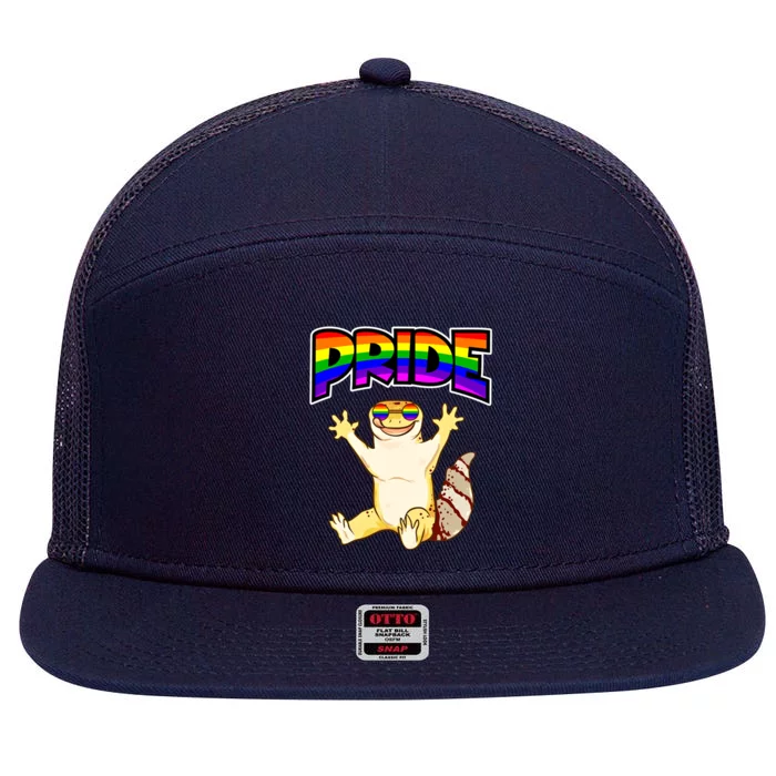 Pride Critter Colorful Rainbow Lgbtq Rainbow Pride Gift 7 Panel Mesh Trucker Snapback Hat