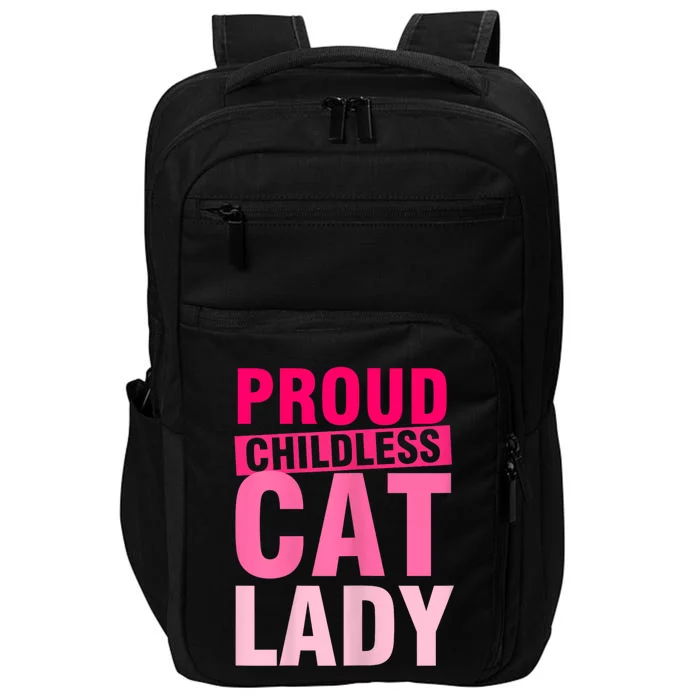 Proud Childless Cat Lady Vintage Design Impact Tech Backpack