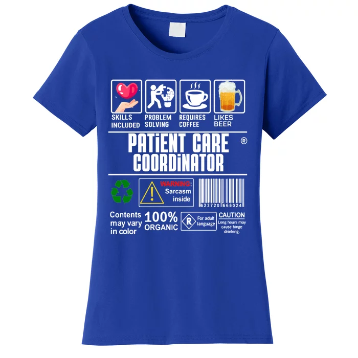 Patient Care Coordinator Complex Characters Coffee And Beer Great Gift Women's T-Shirt