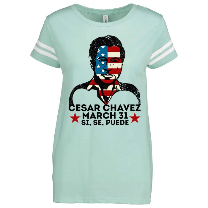 Pride Cesar Chavez Day Celebration Enza Ladies Jersey Football T-Shirt