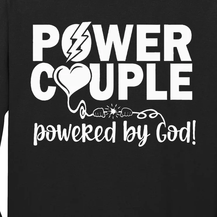 Power Couple Christian Couples Matching Tall Long Sleeve T-Shirt