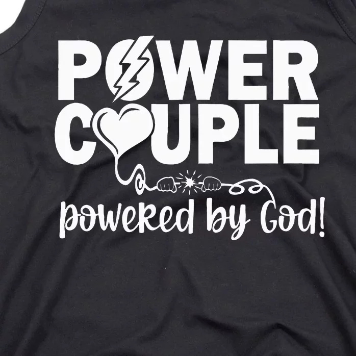 Power Couple Christian Couples Matching Tank Top