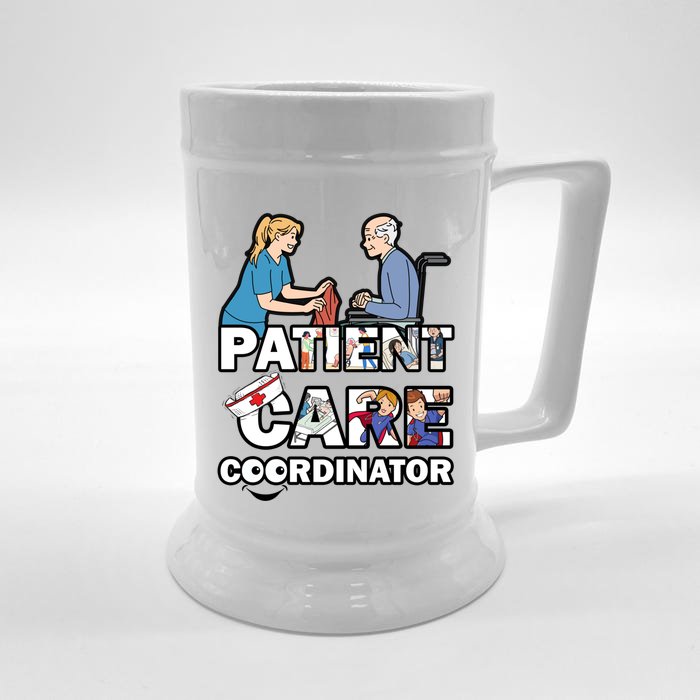 Patient Care Coordinator Gift Front & Back Beer Stein