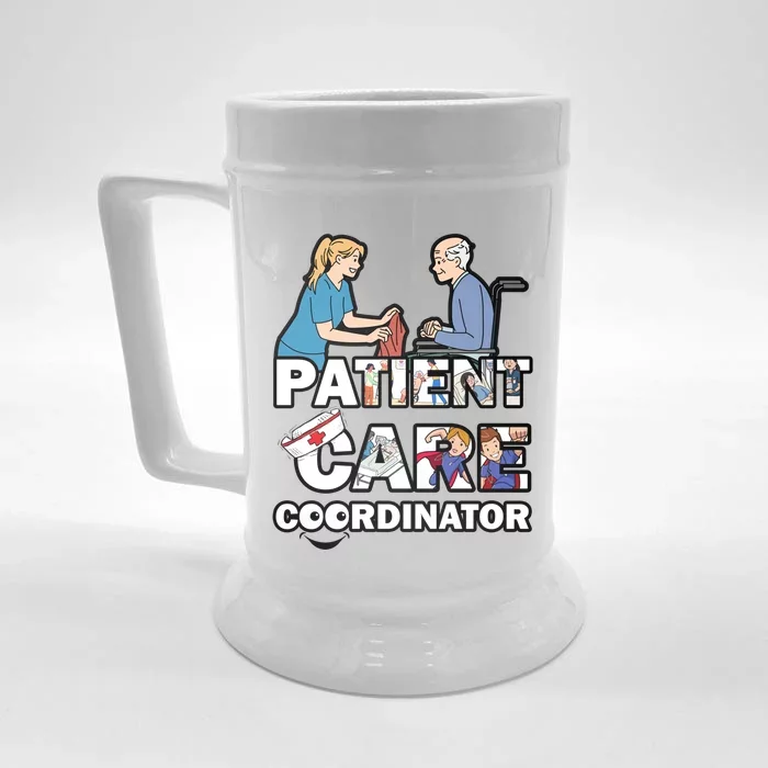 Patient Care Coordinator Gift Front & Back Beer Stein