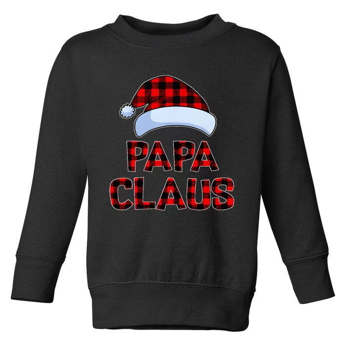 Papa Claus Christmas Lights Pajama Family Matching Toddler Sweatshirt