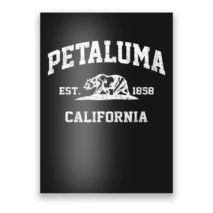 Petaluma California CA Vintage State Athletic Style Poster