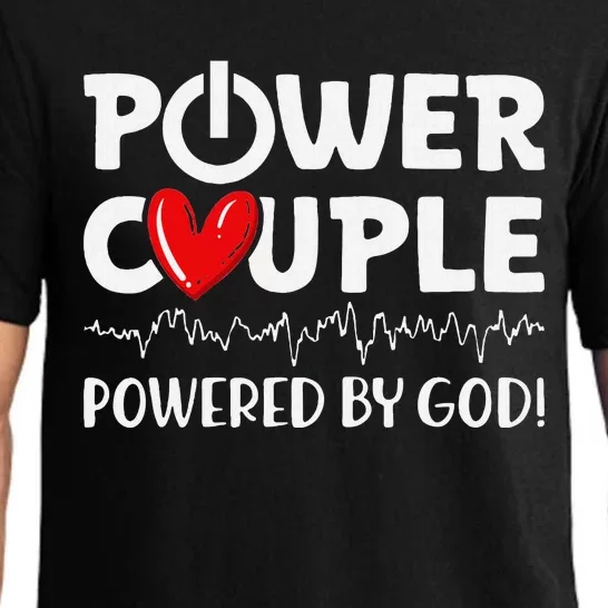 Power Couple Christian Couples Matching Valentines Day Pajama Set