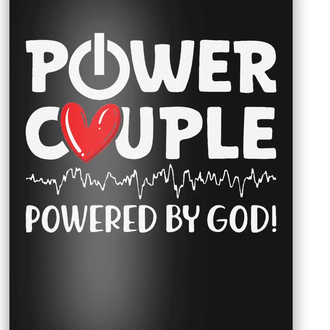 Power Couple Christian Couples Matching Valentines Day Poster