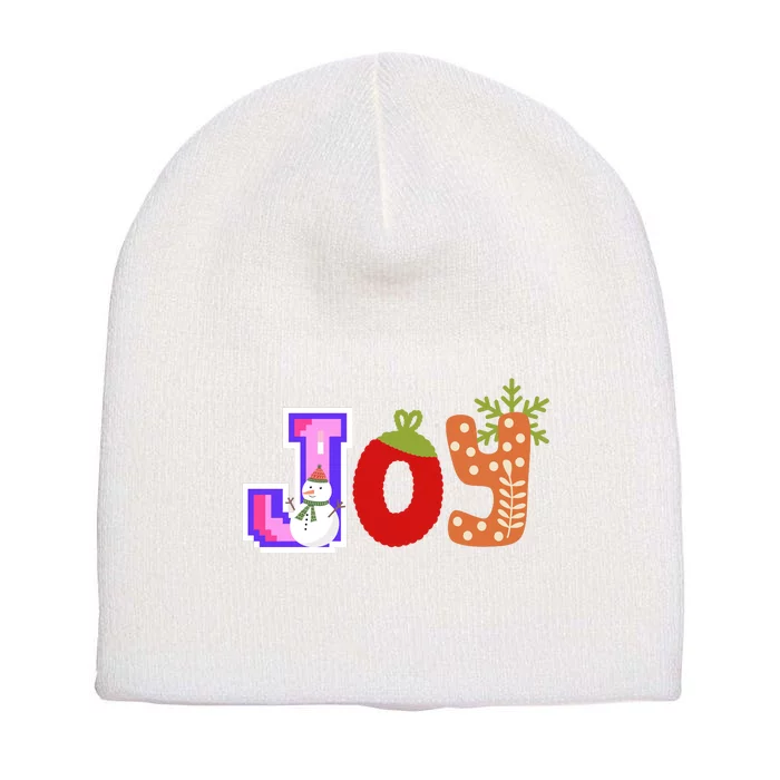 Personalized Christmas Christmas Reindeer Christmas Joytoddlercrew Neck Pul Short Acrylic Beanie