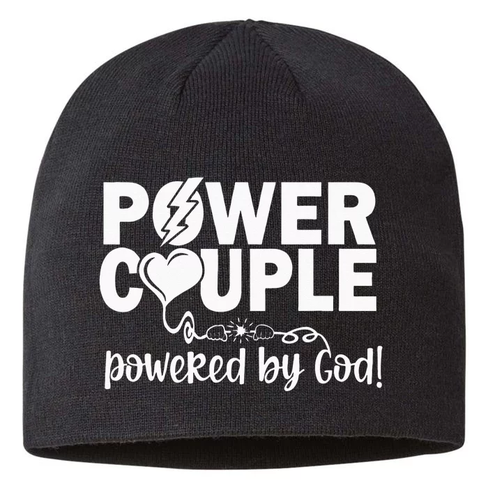 Power Couple Christian Couples Matching Valentines Day 8 1/2in Sustainable Knit Beanie