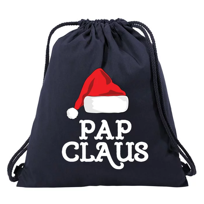 Pap Claus Christmas Family Group Matching Pajama Gift Drawstring Bag