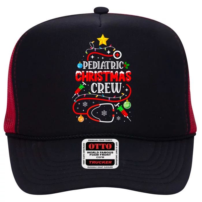 Pediatric Christmas Crew Nurse Stethoscope Christmas Tree Great Gift High Crown Mesh Trucker Hat