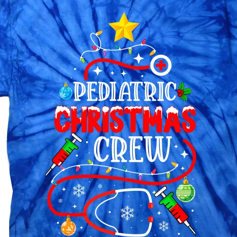 Pediatric Christmas Crew Nurse Stethoscope Christmas Tree Great Gift Tie-Dye T-Shirt