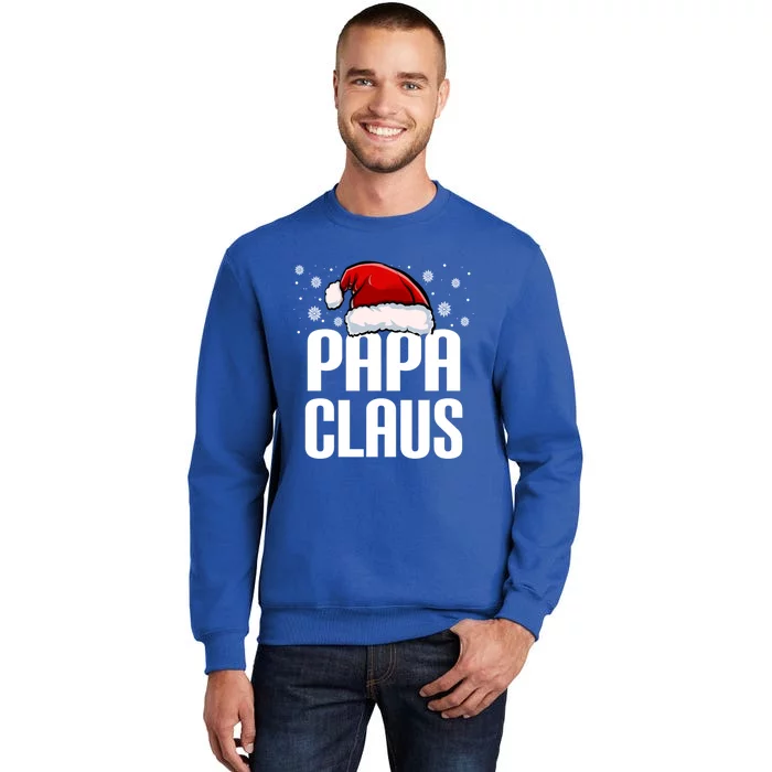 Papa Claus Christmas Pajama Family Xmas Papa Funny Santa Dad Cute Gift Tall Sweatshirt