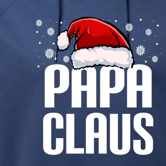 Papa Claus Christmas Pajama Family Xmas Papa Funny Santa Dad Cute Gift Performance Fleece Hoodie