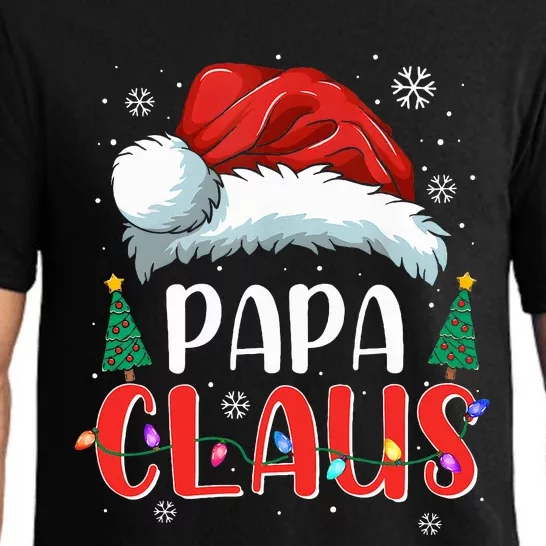 Papa Claus Christmas Lights Pajama Family Matching Pajama Set