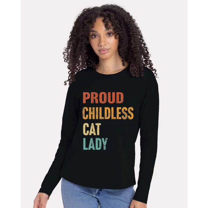 Proud Childless Cat Lady Karma Gift Womens Cotton Relaxed Long Sleeve T-Shirt