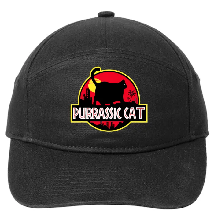 Purrassic Cat Chonk Oh Lawd For Cat Dad Cat 7-Panel Snapback Hat