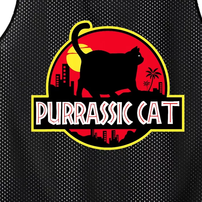 Purrassic Cat Chonk Oh Lawd For Cat Dad Cat Mesh Reversible Basketball Jersey Tank