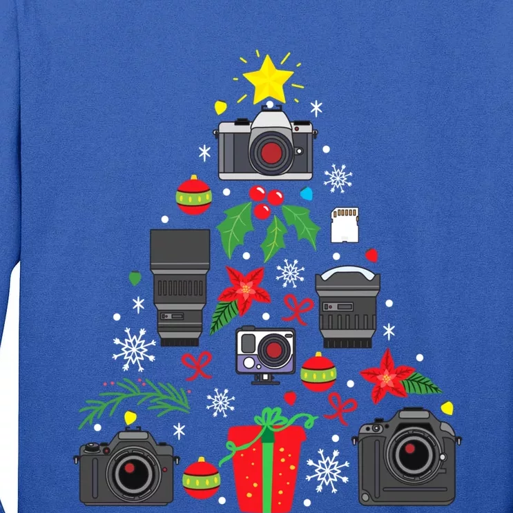 Photographer Camera Christmas Ornat Tree Funny Xmas Gift Great Gift Tall Long Sleeve T-Shirt