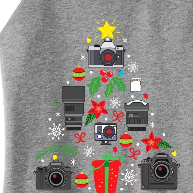 Photographer Camera Christmas Ornat Tree Funny Xmas Gift Great Gift Women’s Perfect Tri Rocker Tank