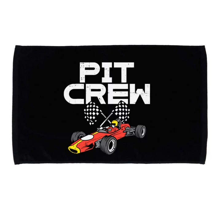 Pit Crew Checkered Flag Race Car Driver Racing Racer Gift Microfiber Hand Towel